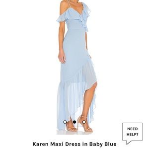 REVOLVE 4/2022 Prom Dress baby blue - size small